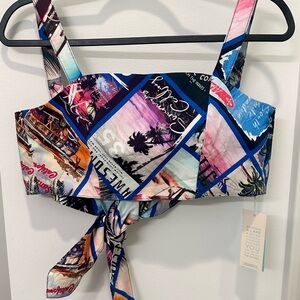 Shoreline Multicolor Graphic Crop Top